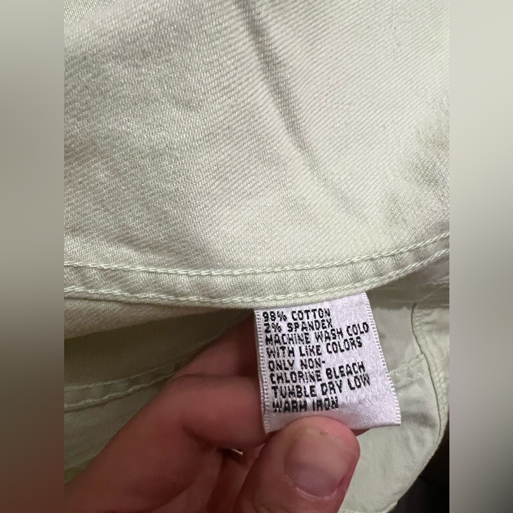 Talbots Women’s Pastel Green Jean Jacket - Picture 8 of 8
